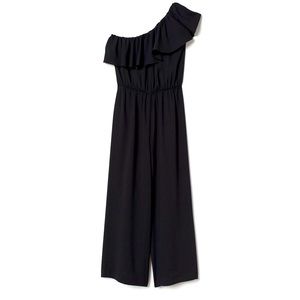 H&M one-shoulder jumpsuit in black